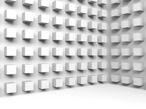 Abstract architecture background with relief cubes pattern Illustrazione stock