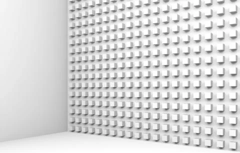 Abstract architecture background with small cubes pattern Illustrazione stock