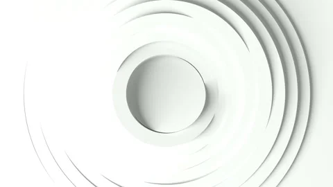 Abstract Architecture Background. White Circular Building wave loop Stock Footage