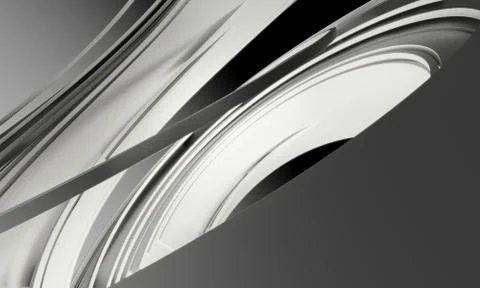 Abstract Architecture Background. White Circular Abstract Objects Stock Illustration