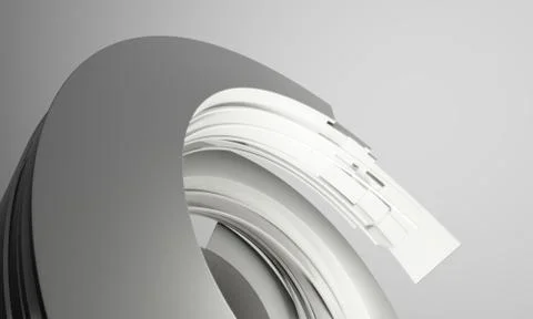 Abstract Architecture Background. White Circular Abstract Objects Stock Illustration