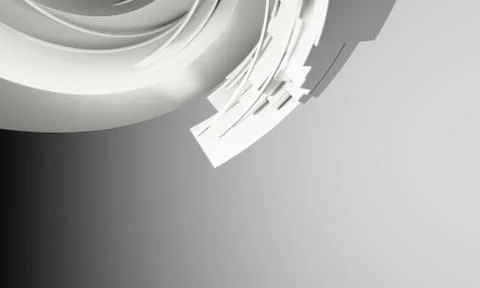 Abstract Architecture Background. White Circular Abstract Objects イラスト素材