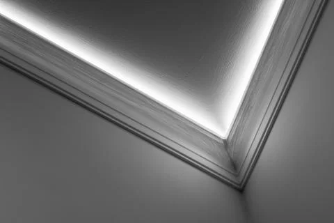 Abstract architecture background, white interior corner Stock Photos
