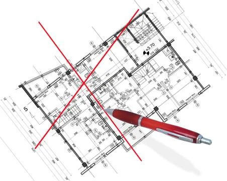 Abstract architecture blueprint Stock Illustration