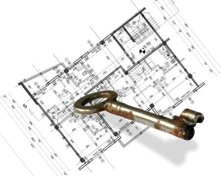 Abstract architecture blueprint Stock Illustration