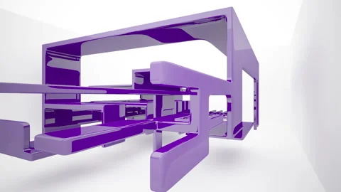 Abstract Architecture. Concept of colored organic architecture. Stock Footage 86788507