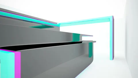 Abstract Architecture. Concept of colored organic architecture. Vídeo Stock 86789803