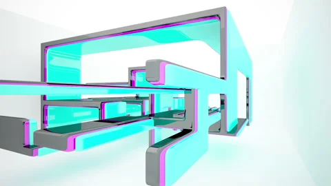 Abstract Architecture. Concept of colored organic architecture. 库存影片 86789856