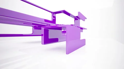 Abstract Architecture. Concept of colored organic architecture.  Stock Footage 87200281