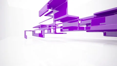 Abstract Architecture. Concept of colored organic architecture.  Stock Footage 87200299