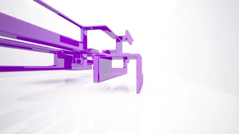 Abstract Architecture. Concept of colored organic architecture.  Stock Footage 87200306