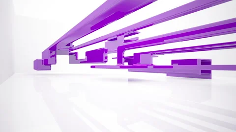 Abstract Architecture. Concept of colored organic architecture.  Stock Footage 87200319