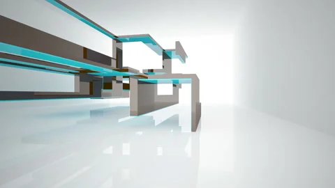 Abstract Architecture. Concept of colored organic architecture.  Stock Footage 87200835