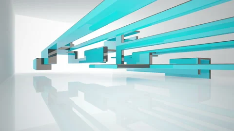 Abstract Architecture. Concept of colored organic architecture.  Stock Footage 87200837