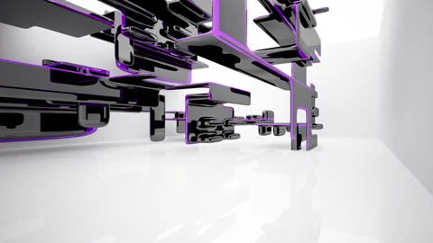 Abstract Architecture. Concept of colored organic architecture. Stock Footage 89905868