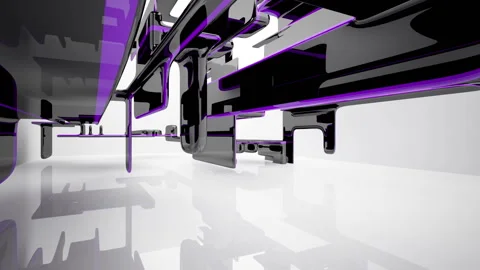 Abstract Architecture. Concept of colored organic architecture. Stock Footage 89905890