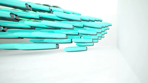 Abstract Architecture. Concept of colored organic architecture.  Stock Footage 89967375