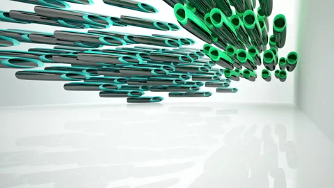 Abstract Architecture. Concept of colored organic architecture.  Stock Footage 89967552