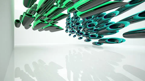 Abstract Architecture. Concept of colored organic architecture.  Stock Footage 89967599