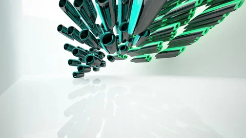 Abstract Architecture. Concept of colored organic architecture.  Stock Footage 89967680