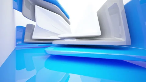 Abstract Architecture. Concept of colored organic architecture. Stock Footage 90124186