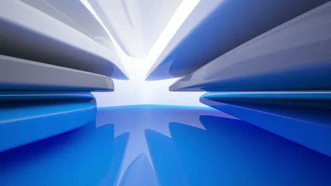 Abstract Architecture. Concept of colored organic architecture. Stock Footage 90124201