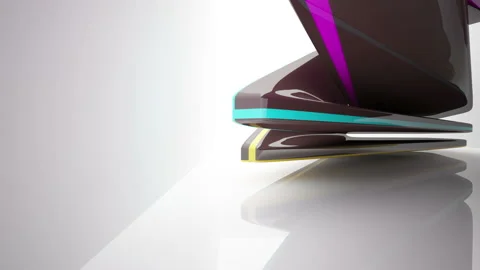 Abstract Architecture. Concept of colored organic architecture. Stock Footage 90129086