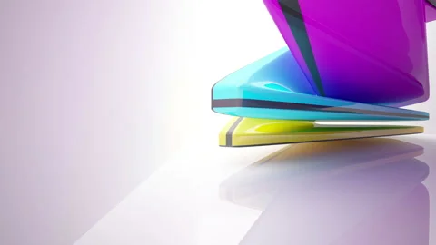 Abstract Architecture. Concept of colored organic architecture. Stock Footage 90215594