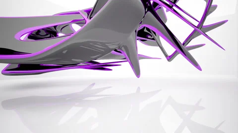 Abstract Architecture. Concept of colored organic architecture. Stock Footage 90223269