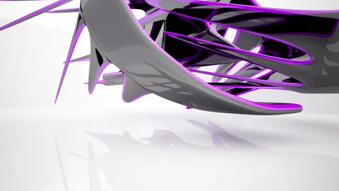 Abstract Architecture. Concept of colored organic architecture. Stock Footage 90223317