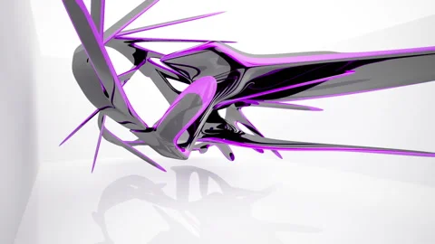 Abstract Architecture. Concept of colored organic architecture. Stock Footage 90223359
