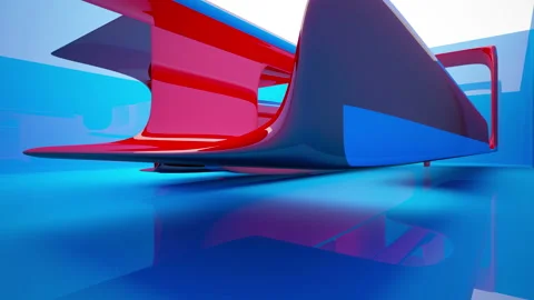 Abstract Architecture. Concept of colored organic architecture. Stock Footage 93344585