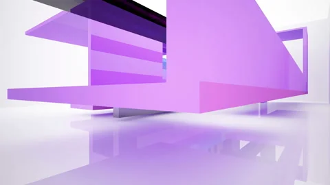 Abstract Architecture. Concept of colored organic architecture. Stock Footage 93345934
