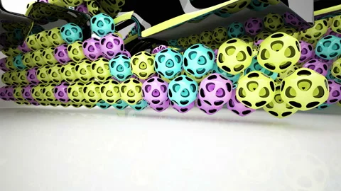 Abstract Architecture. Concept of colored organic architecture. Stock Footage 96328467