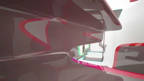 Abstract Architecture. Concept of colored organic architecture. Stock Footage 100661218