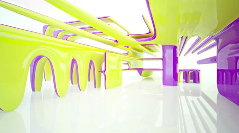 Abstract Architecture. Concept of organic architecture. Stock Footage