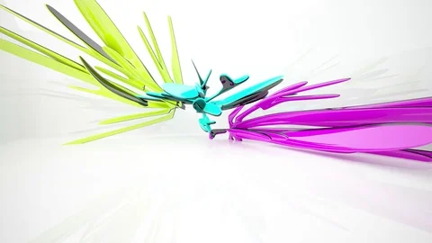 Abstract Architecture. Concept of organic architecture Vídeo Stock 72482508