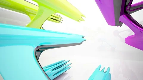 Abstract Architecture. Concept of organic architecture Stockbeeldmateriaal 75876828