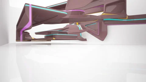 Abstract Architecture. Concept of organic architecture. Vídeos de archivo 86059259