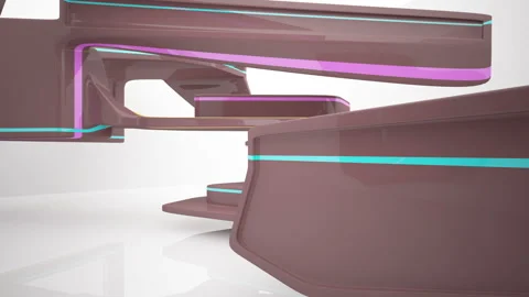 Abstract Architecture. Concept of organic architecture. Vídeo Stock 86059350