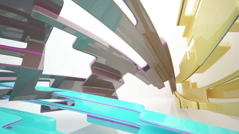 Abstract Architecture. Concept of organic architecture. Stock Footage 87769423