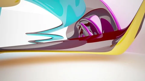 Abstract Architecture. Concept of organic architecture.3D animation and renderin Stock Footage 85453771