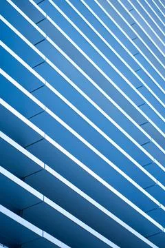 Abstract architecture creating a rhythmic geometric pattern with parallel lines Stock Photos