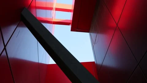 Abstract architecture design made of steel Stock Footage 148110053