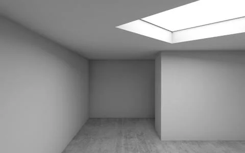 Abstract architecture, empty room interior 3 d Stock Illustration
