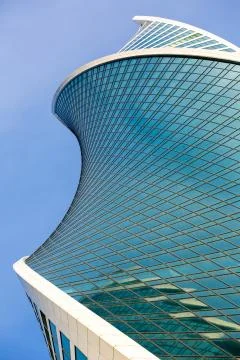 Abstract architecture evolution. Skyscraper windows Evolution Tower in Moscow Stock Photos