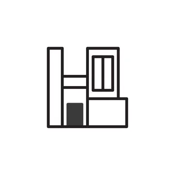 Abstract architecture featuring geometric simplicity design for modern line.. Stock Illustration