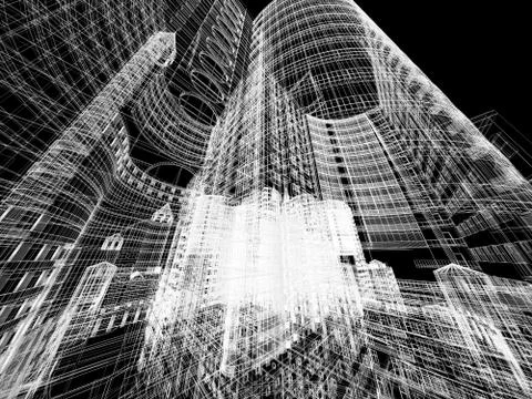 Abstract architecture Stock Illustration