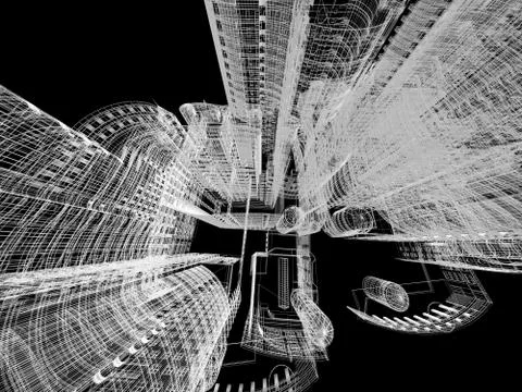 Abstract architecture Stock Illustration