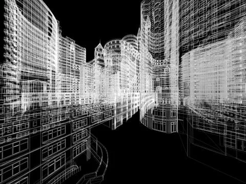 Abstract architecture Stock Illustration